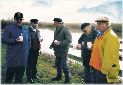 Die 'Tapferen': Franz Nemec, Erwin Nigl, Walter Hbner, Franz Pabisch, Friedrich Wohlheim